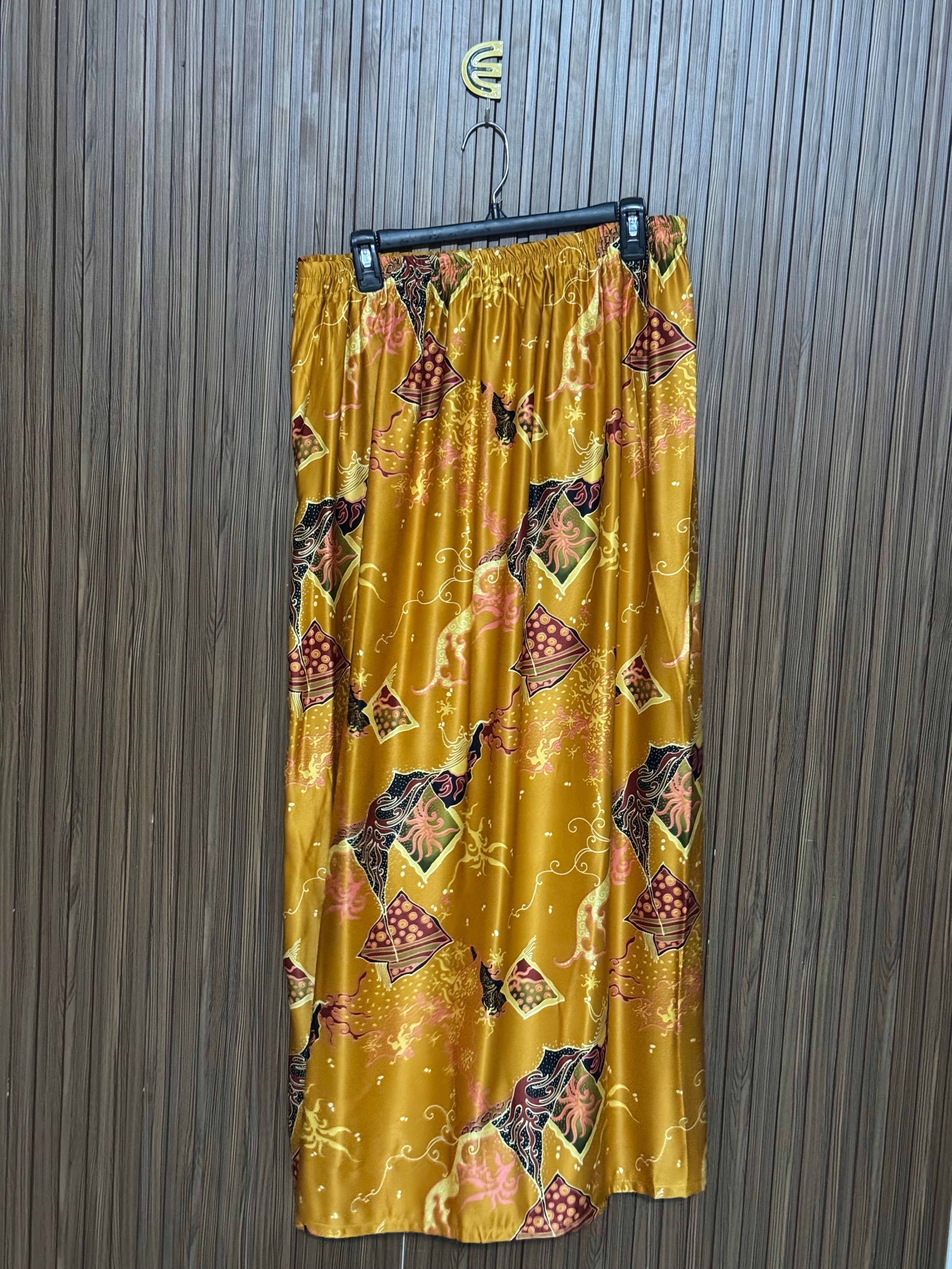 Mustard Silk Skirt