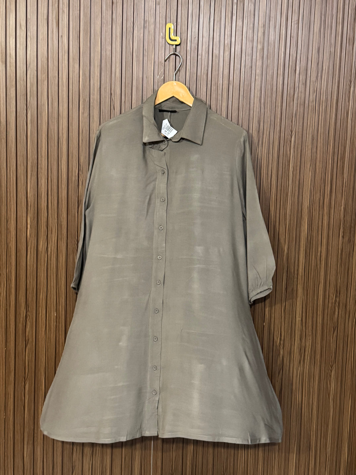 Chest 21 Length 34 Fabric Silk Simple Long Top