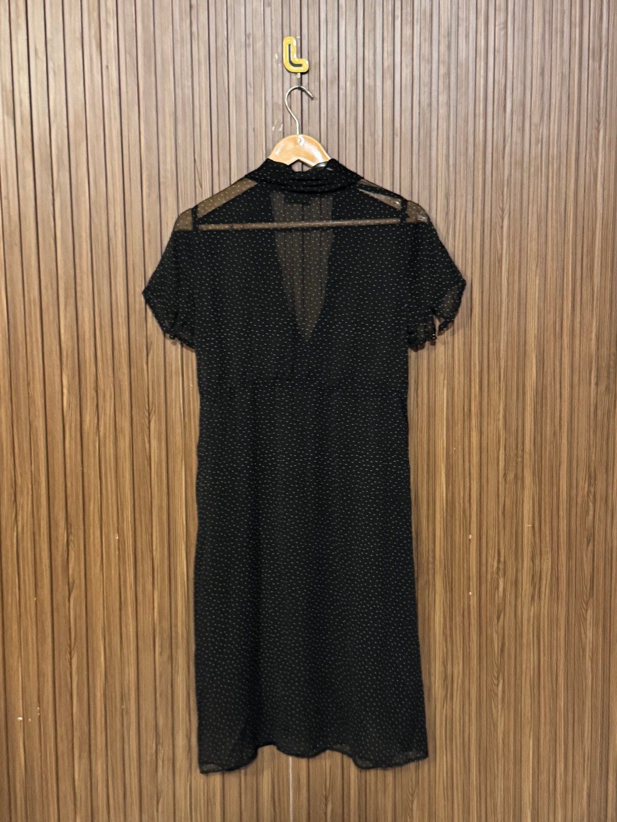 Chest 16 Length 36 Fabric Shifon Black Long Top
