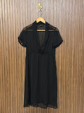Chest 16 Length 36 Fabric Shifon Black Long Top