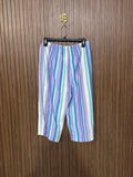 Waist 30 to 32 Length 28 Fabric Silk Teal Striped