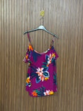 Purple Floral Sleeveless Top