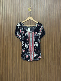Chest 22 Length 23 Fabric Shifon Printed Button