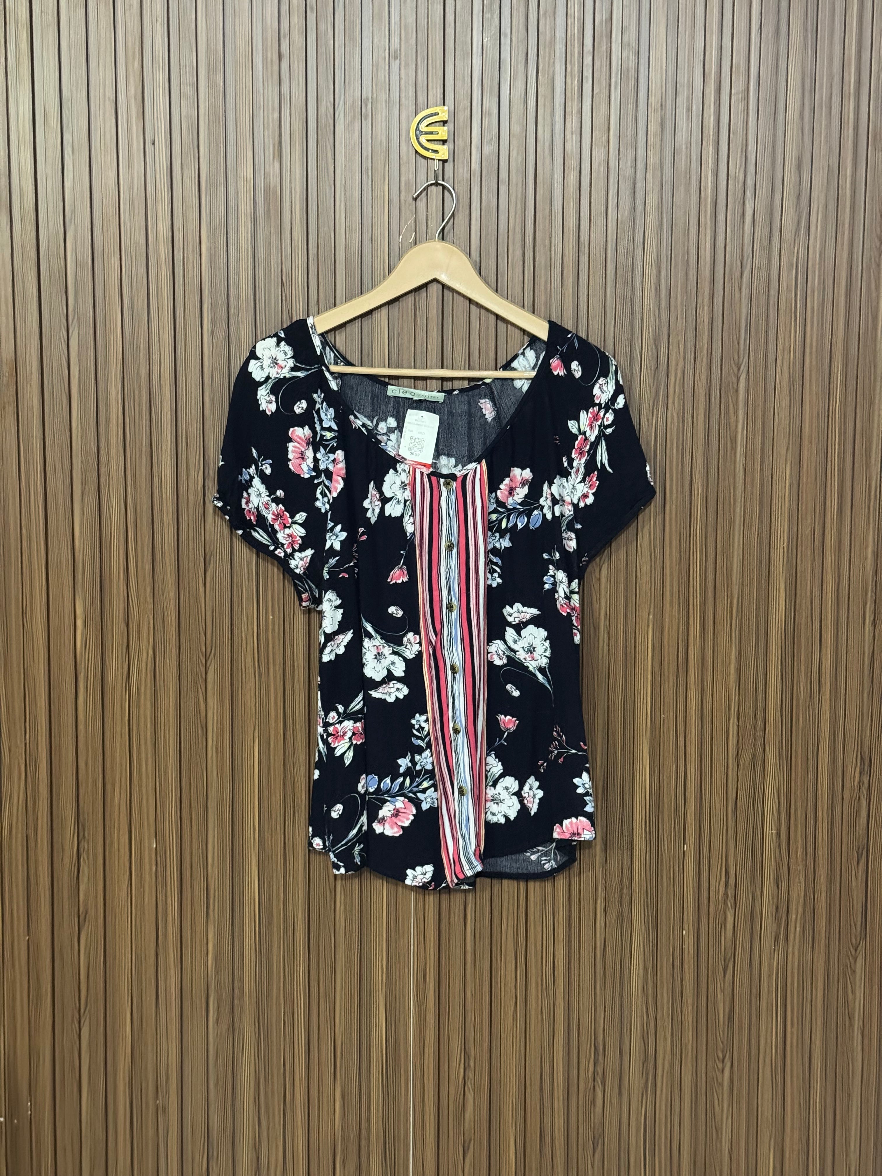 Chest 22 Length 23 Fabric Shifon Printed Button