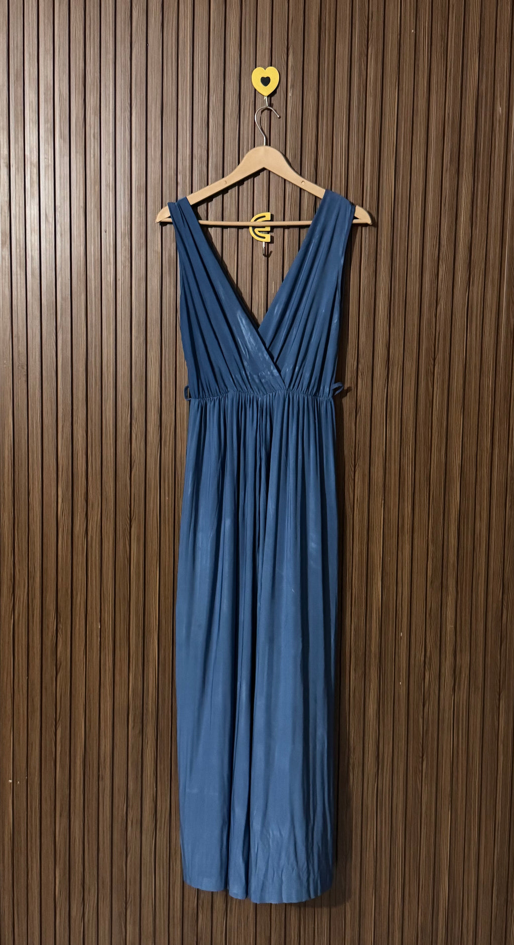 Blue Wrap V-Neck Jumpsuit