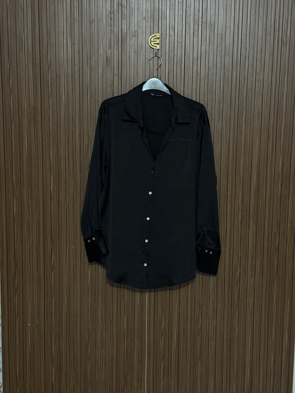 Chest 20 Length 26 Fabric Silk Formal Black Silky Top