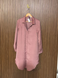 Chest 17 Length 35 Fabric Silk Basic Long Top