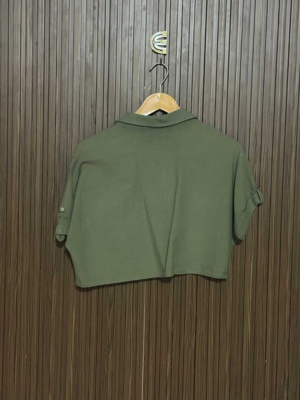 Chest 22 Length 14 Fabric Coton Shifon Olive Green