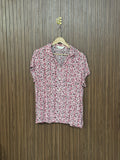 Chest 21 Length 26 Fabric Linen Pink Abstract