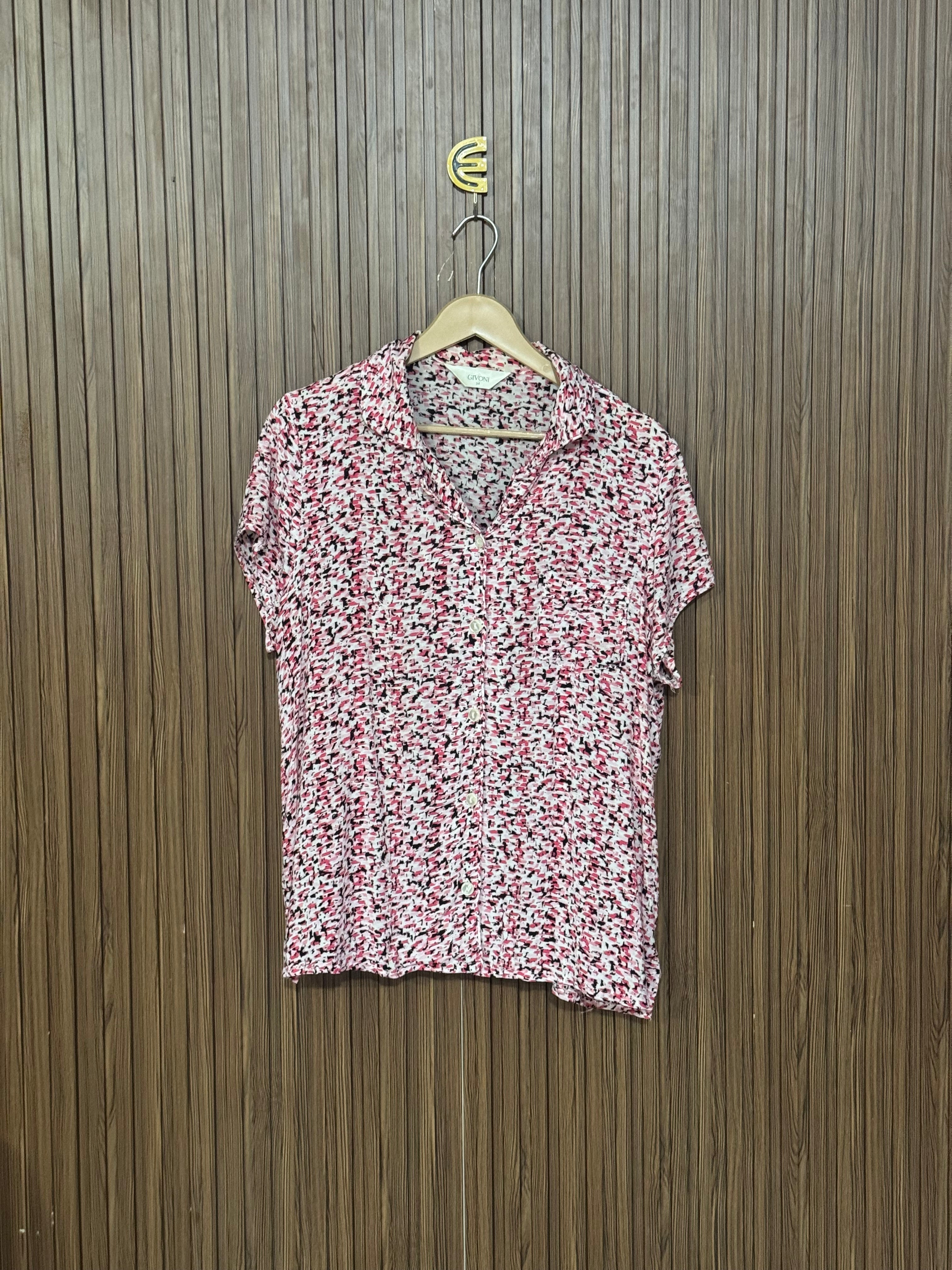 Chest 21 Length 26 Fabric Linen Pink Abstract