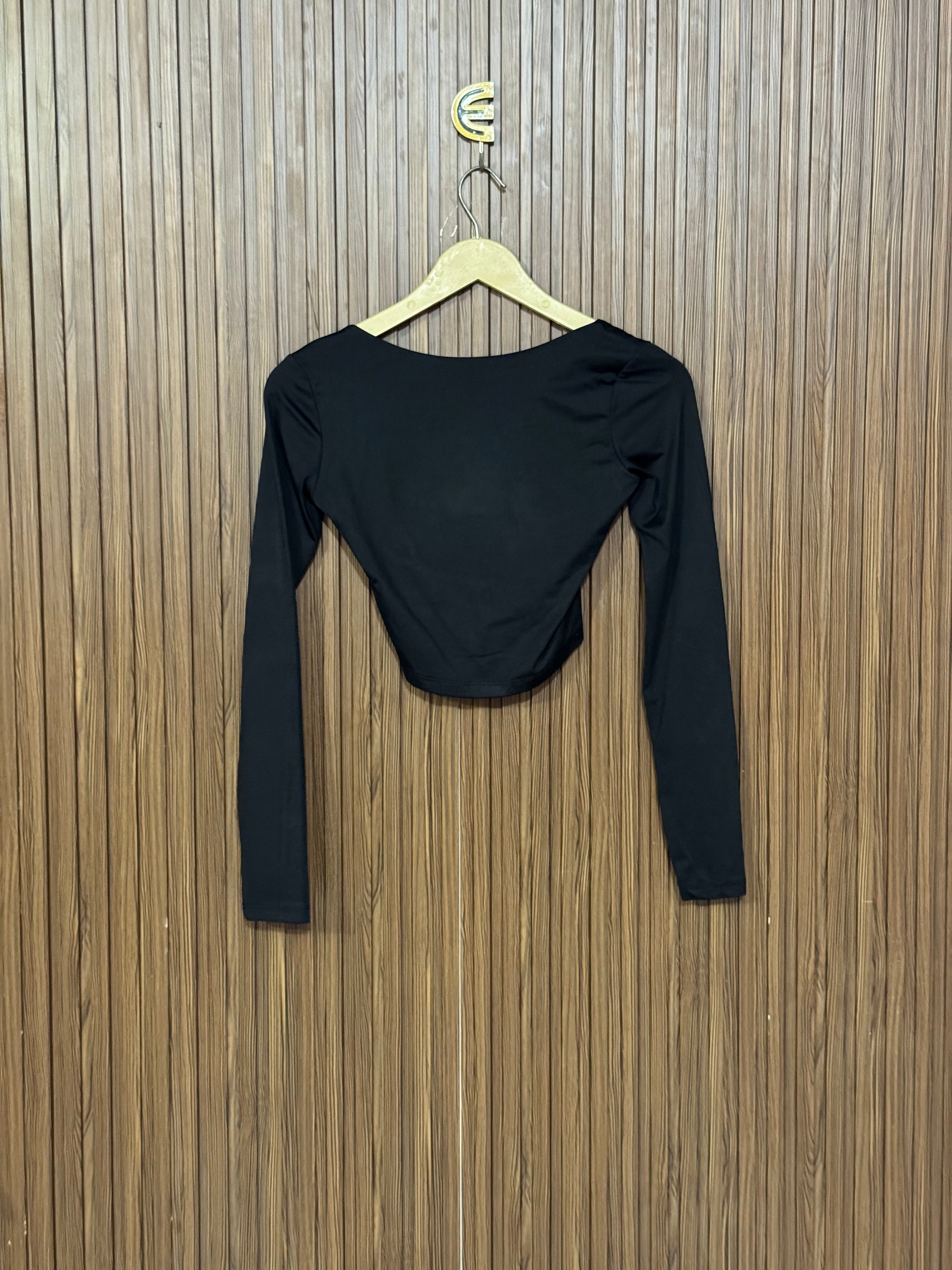 Chest 13 Length 13 Fabric Dryfit Black Ruched