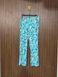 Waist 32 to 36 Length 39 Fabric Linen Teal Tropical