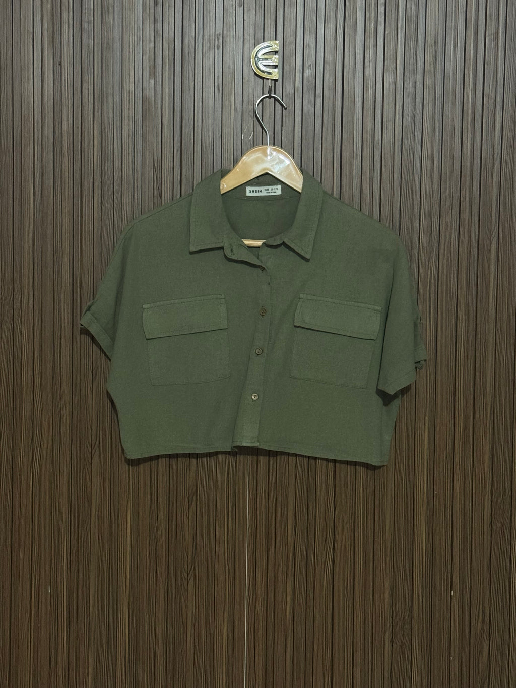 Chest 22 Length 14 Fabric Coton Shifon Olive Green