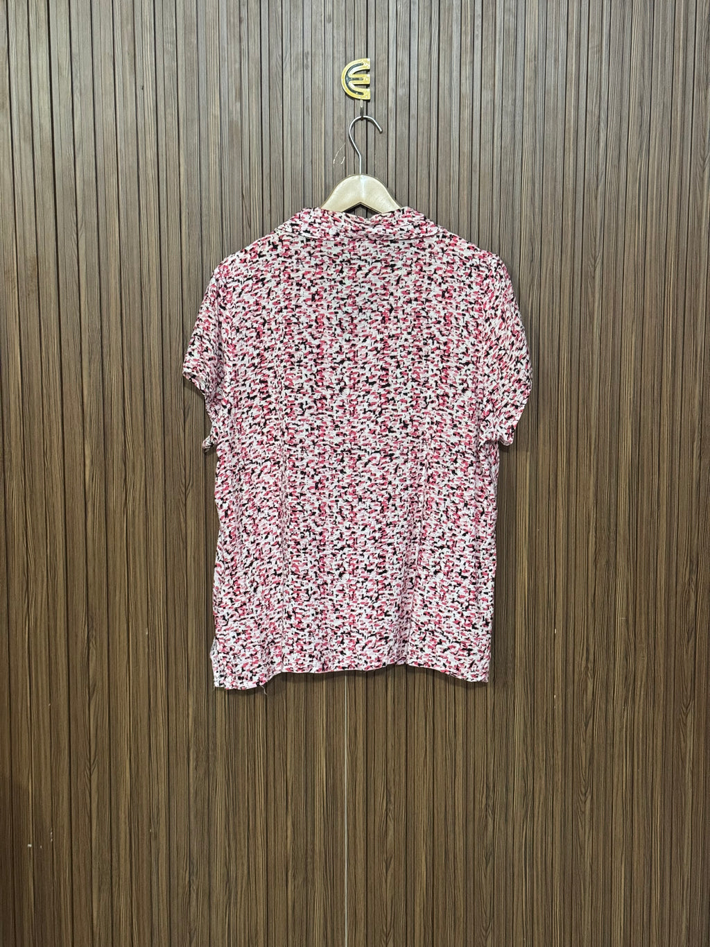 Chest 21 Length 26 Fabric Linen Pink Abstract
