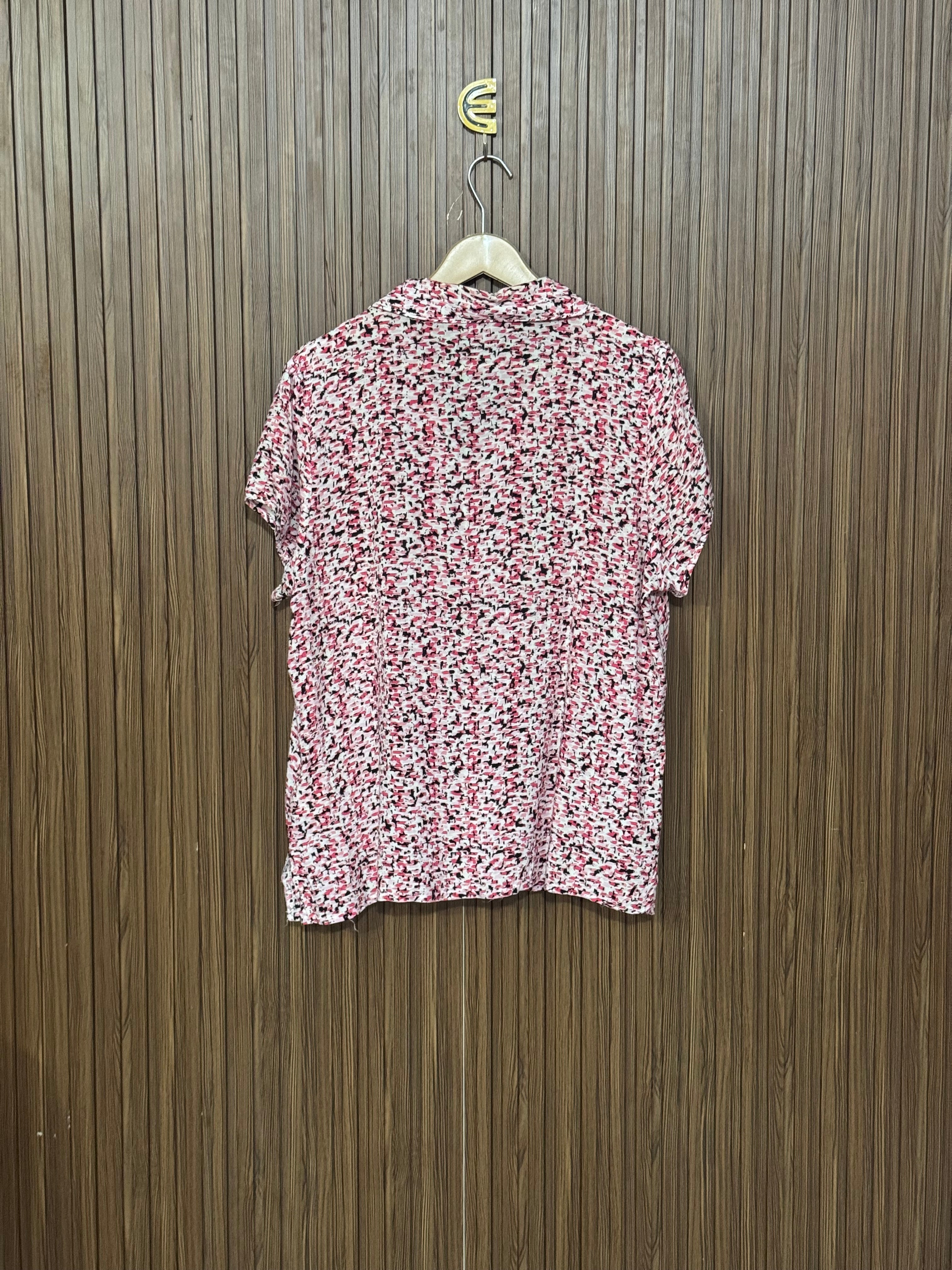 Chest 21 Length 26 Fabric Linen Pink Abstract