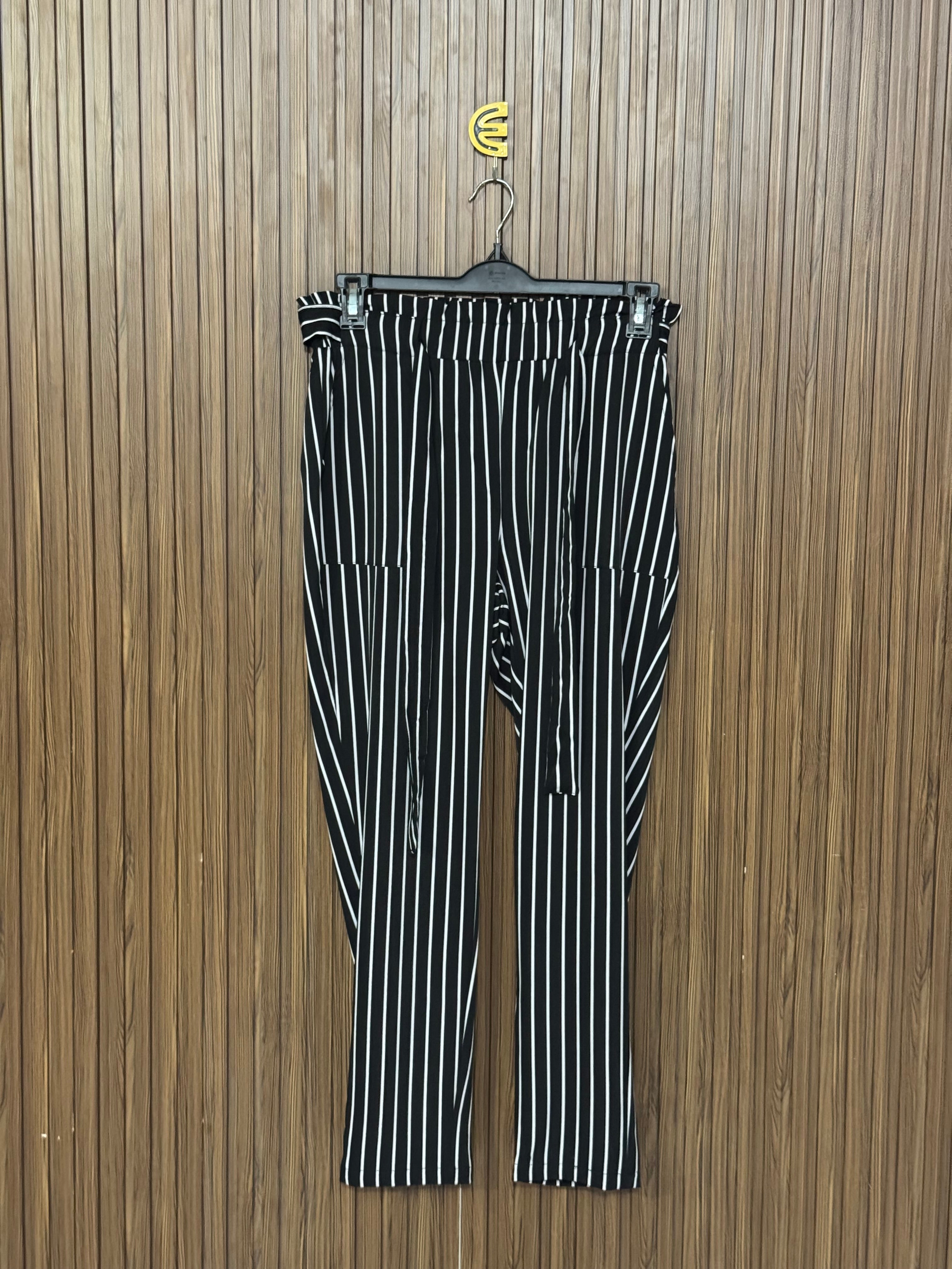 Black Stripe Trousers