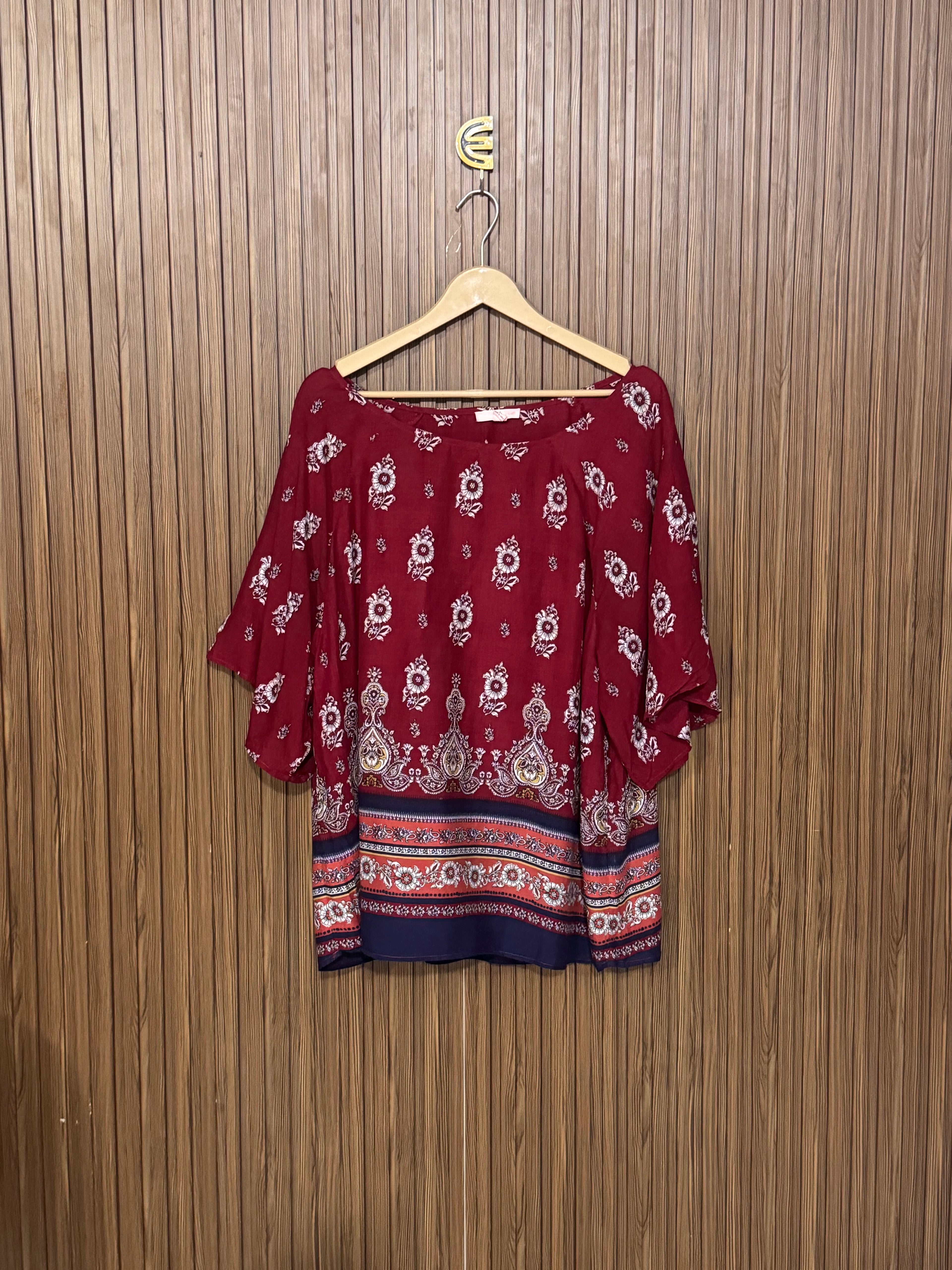 Chest 22 Length 26 Fabric Silk Ethnic Print