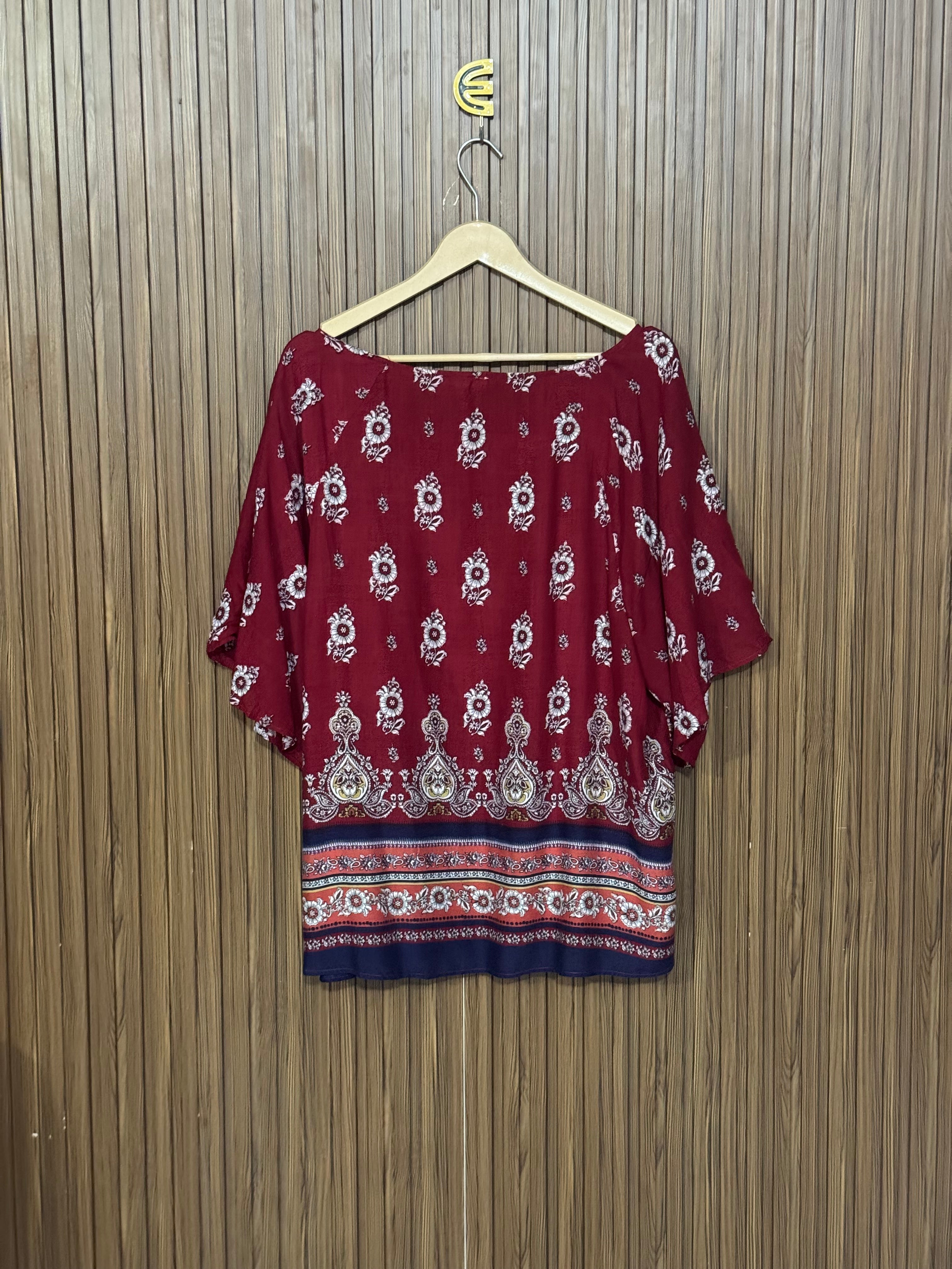 Chest 22 Length 26 Fabric Silk Ethnic Print