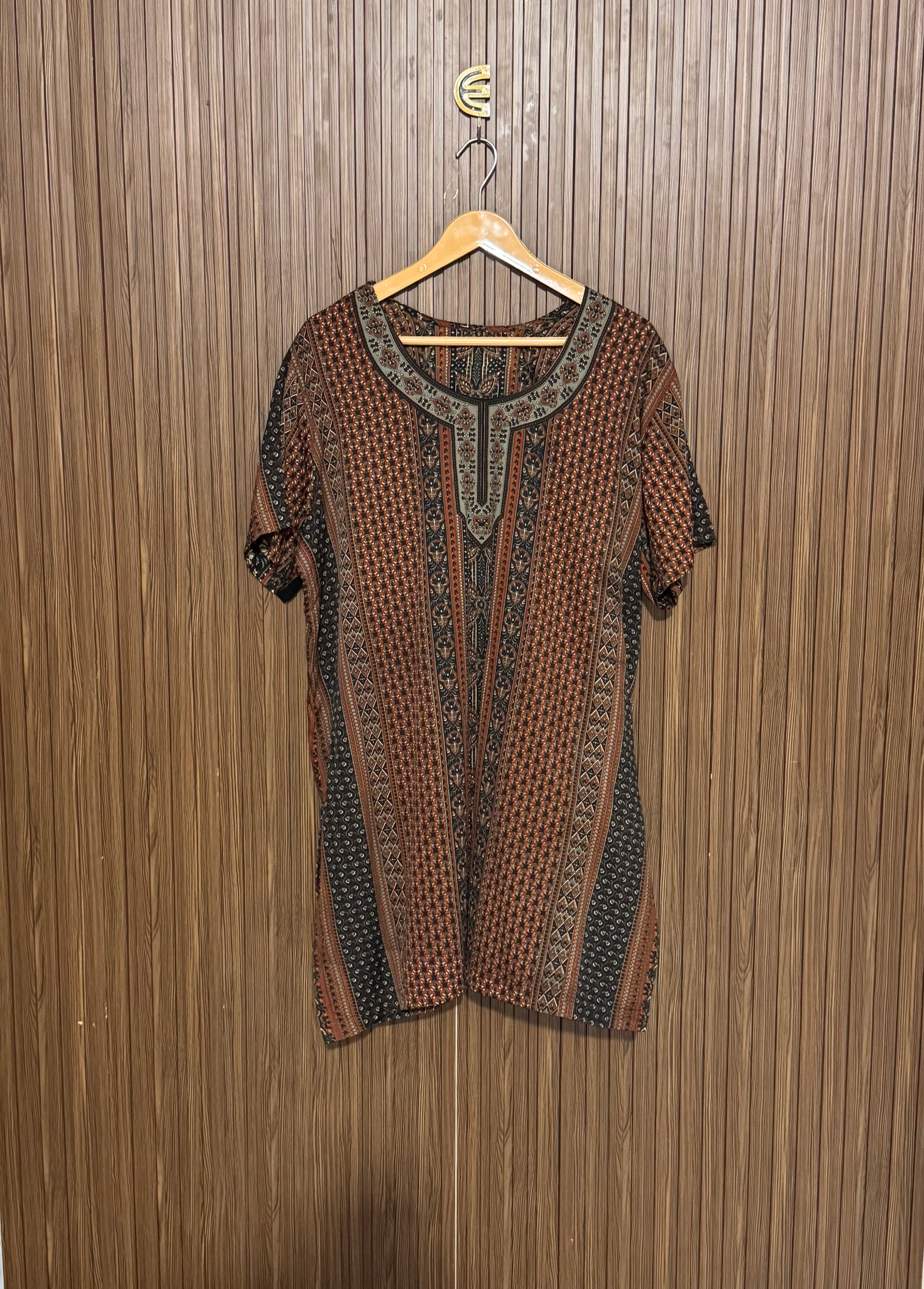 Chest 24 Length 34 fabric silk Printed Half Sleeve