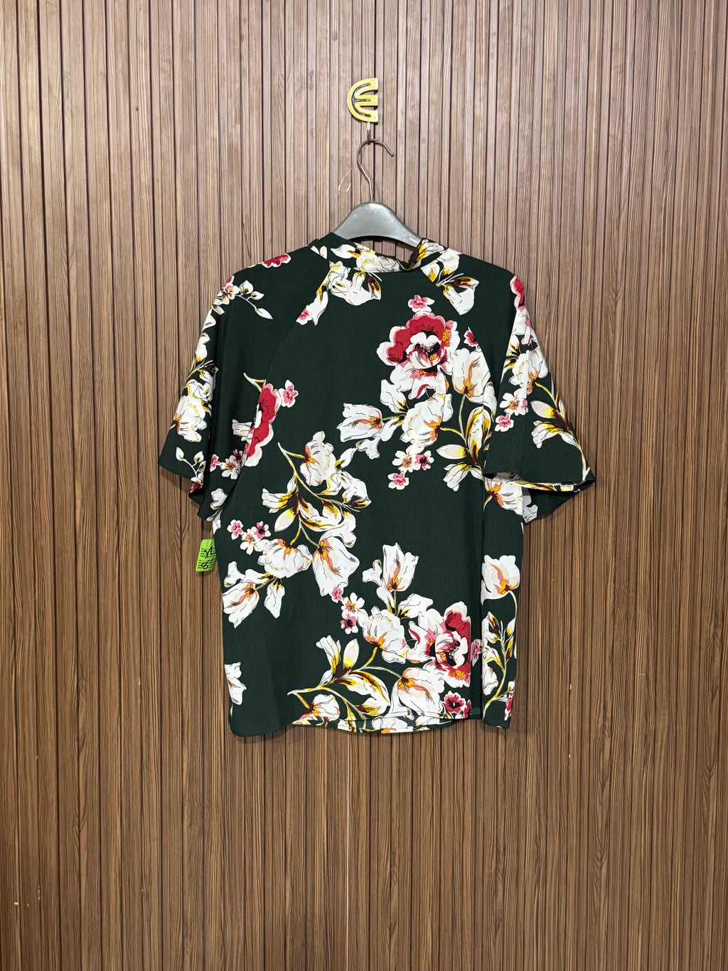 Chest 22 Length 25 Fabric Silk Green Shirt