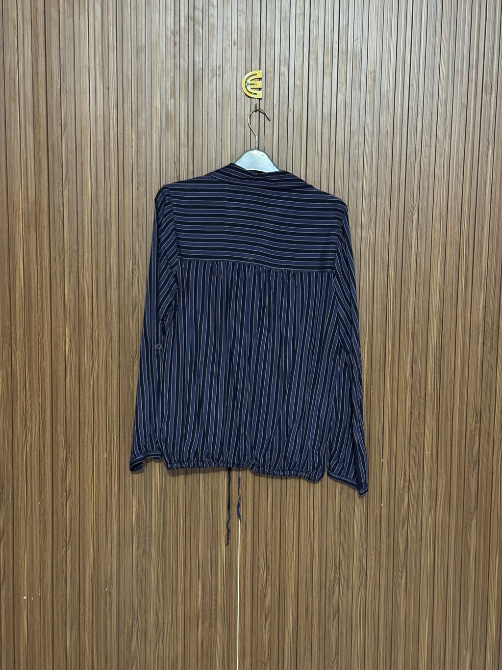 Chest 20 Length 25 Fabric Nylon Blue Fine Stripe Top