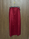 Red Silk Maxi Skirt