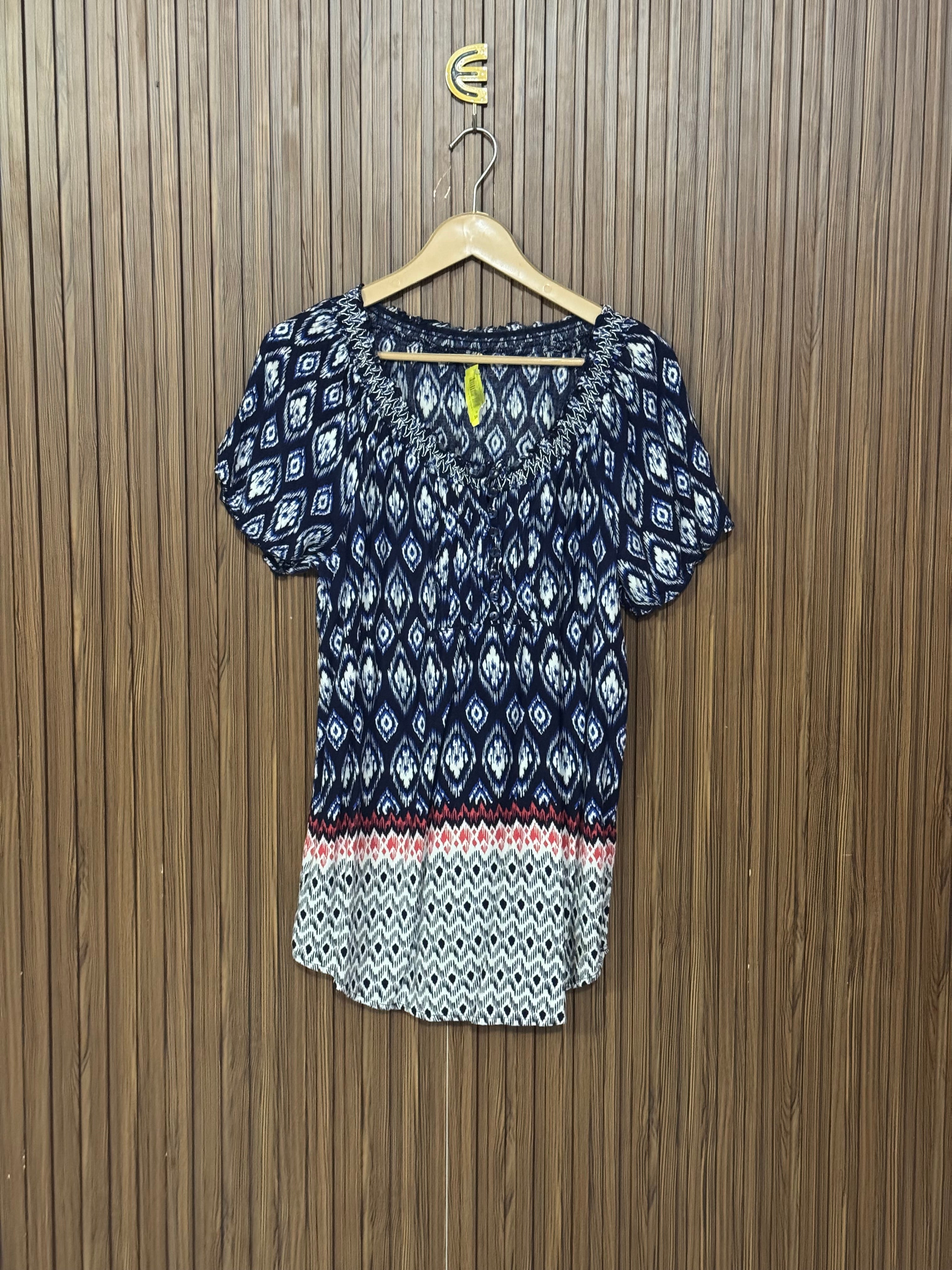 Chest 20 Length 28 Fabric linen Casual Half Sleeve 1