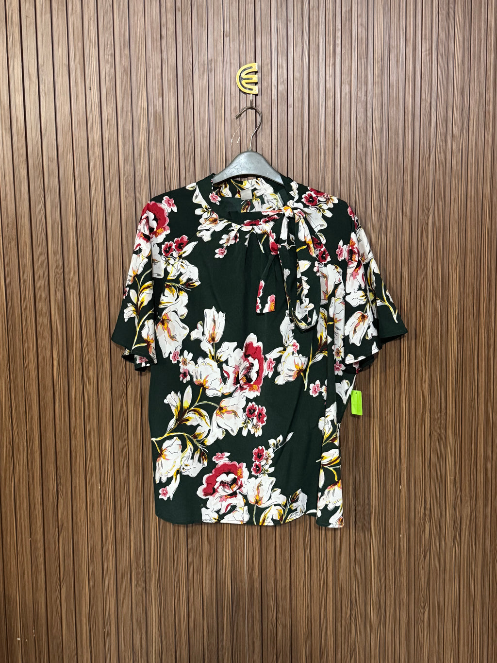 Chest 22 Length 25 Fabric Silk Green Shirt