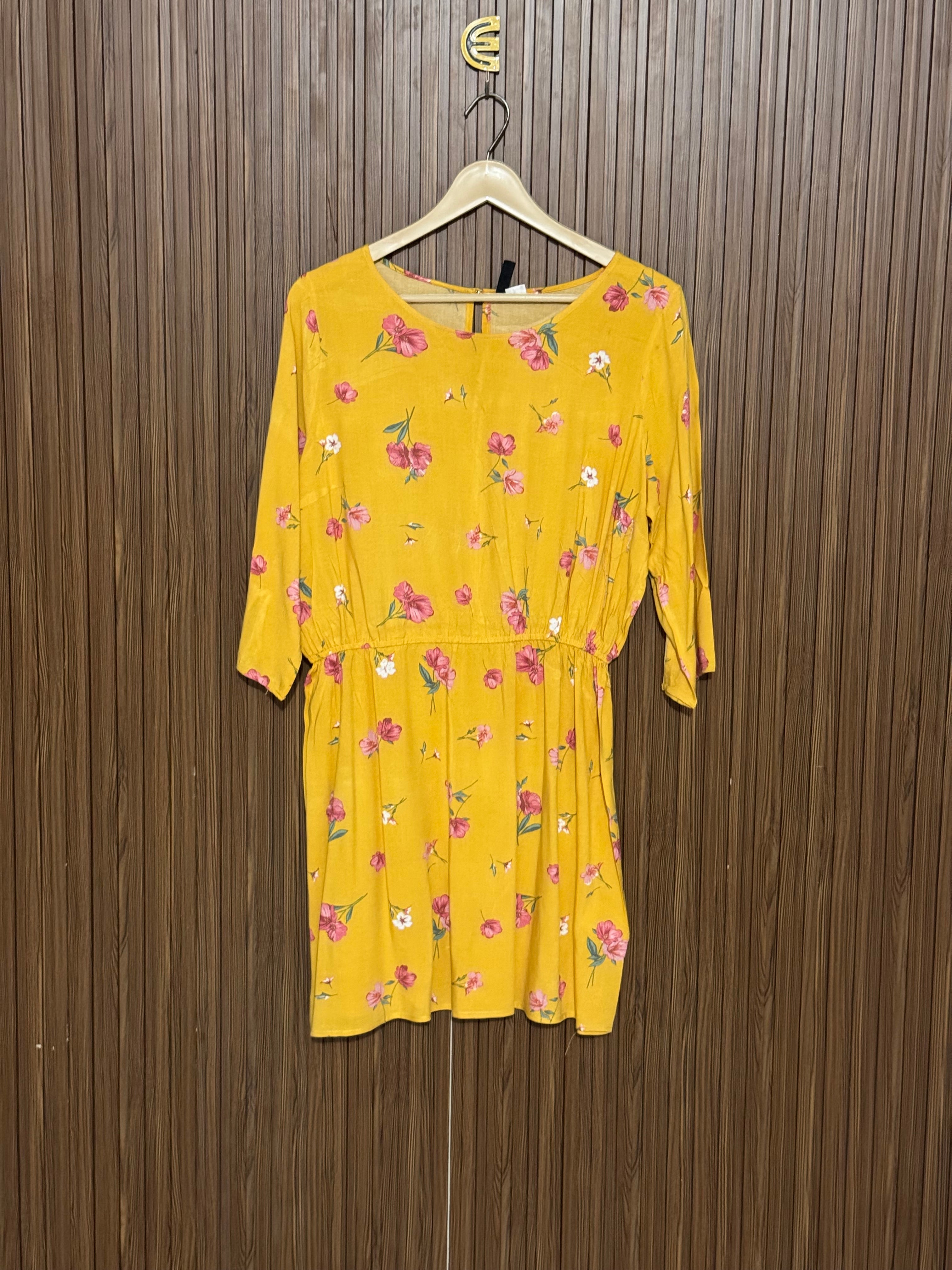 Floral Print Yellow Long Top