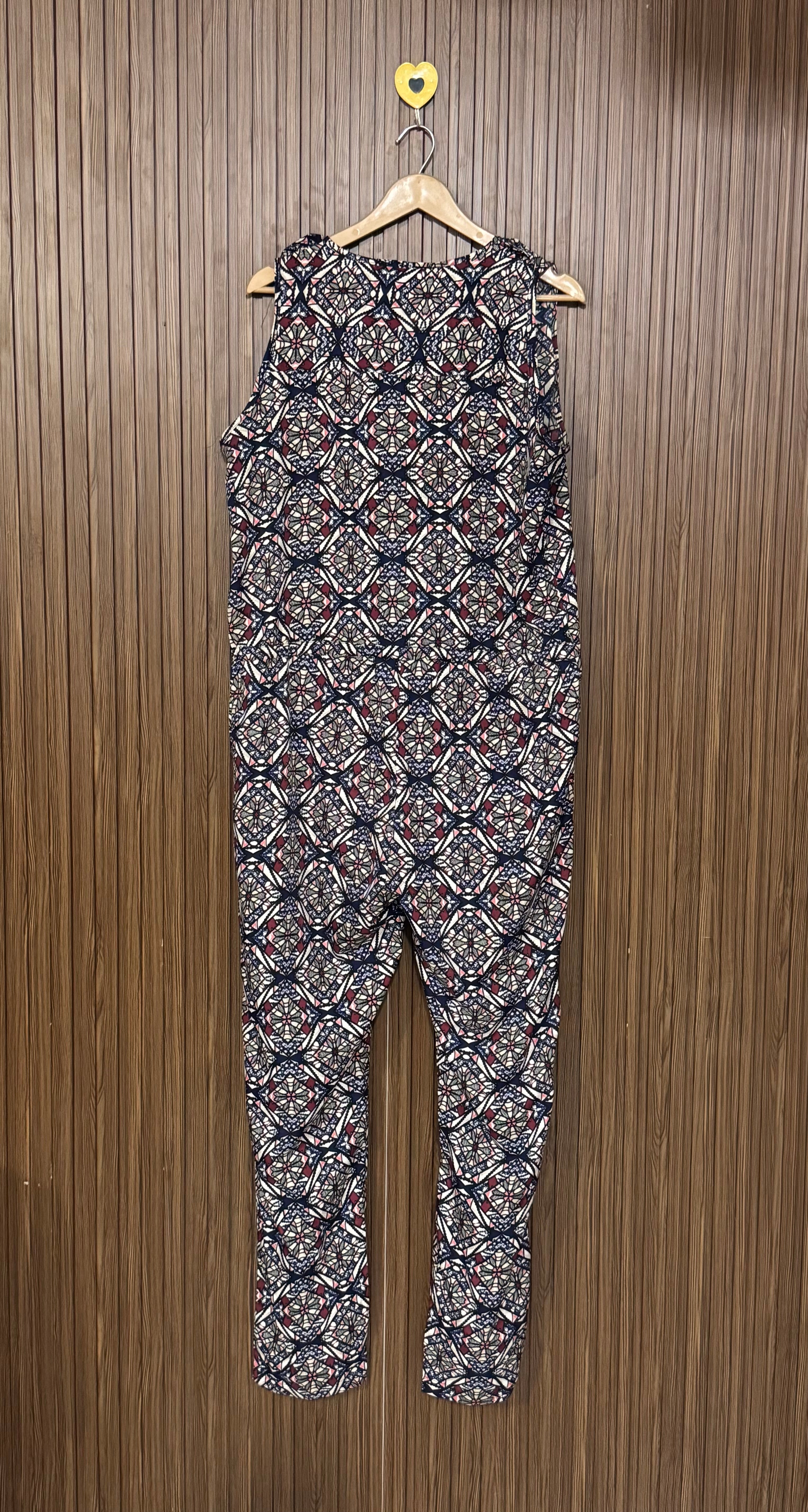 Printed Sleeveless Casual Jumpsuit