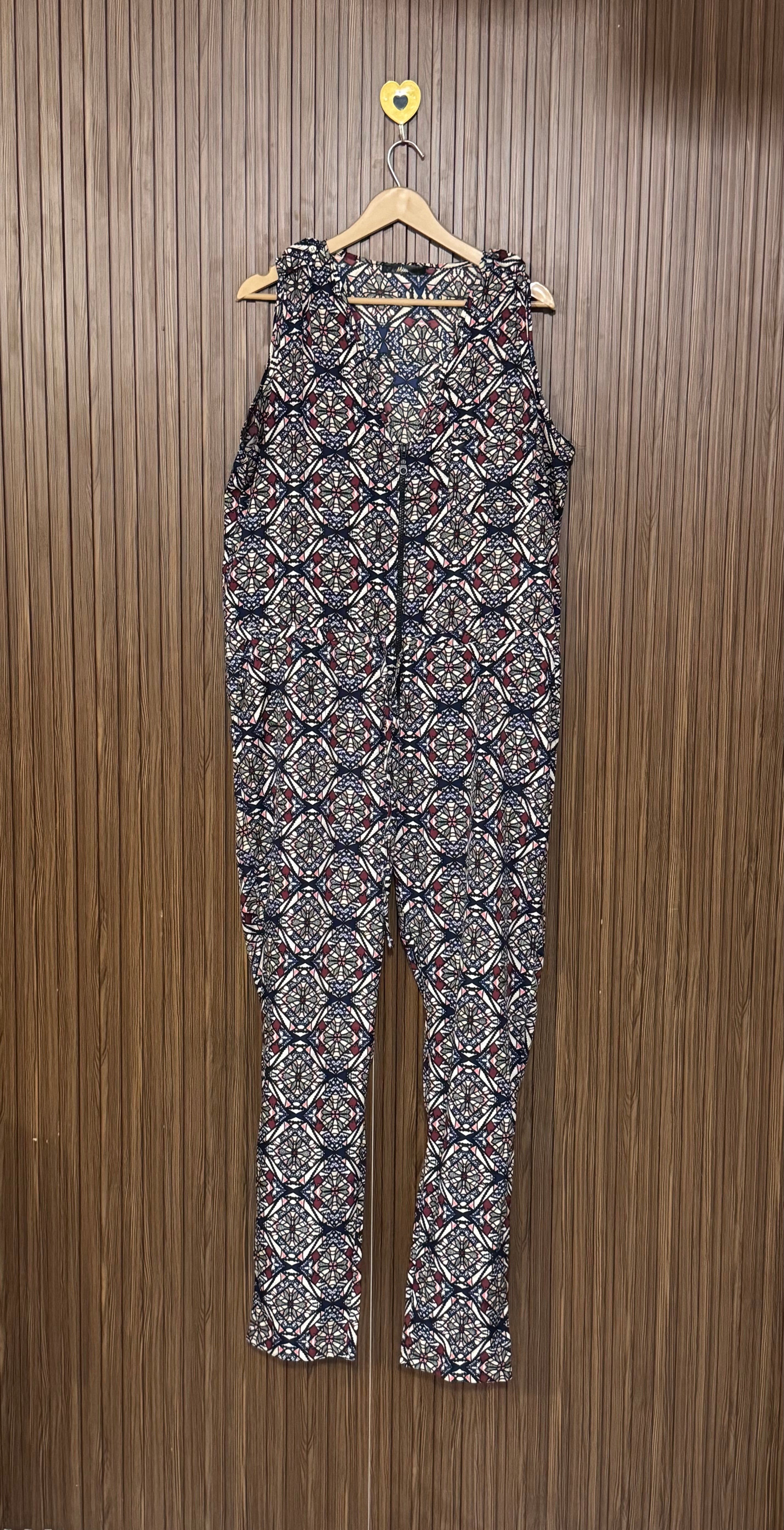Printed Sleeveless Casual Jumpsuit
