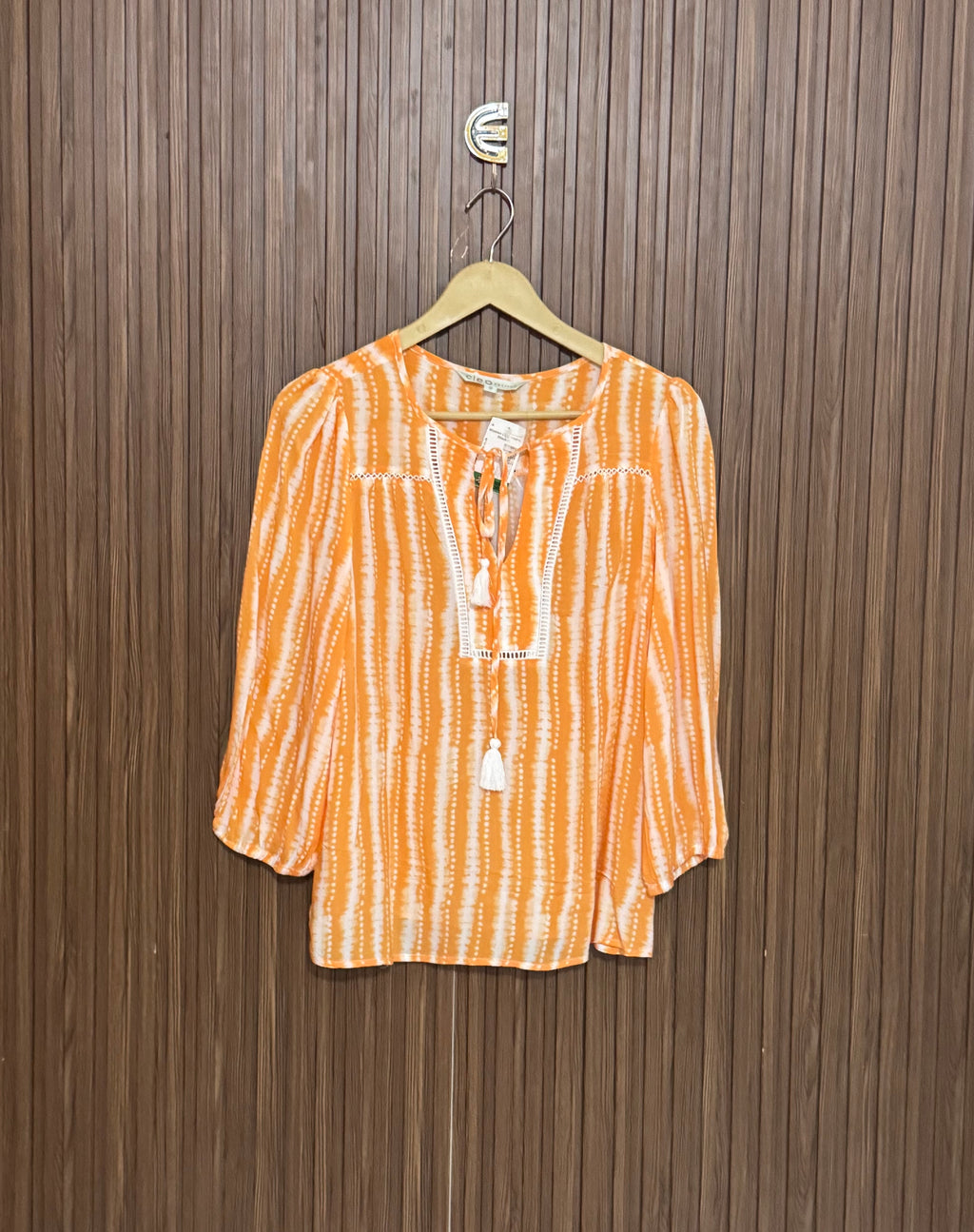 Chest 20 Length 22 Fabric Silk Casual Print Top