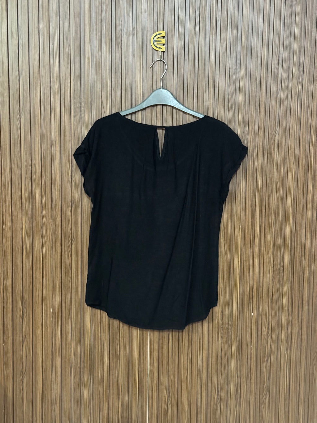 Classic Black Short Sleeveless Top