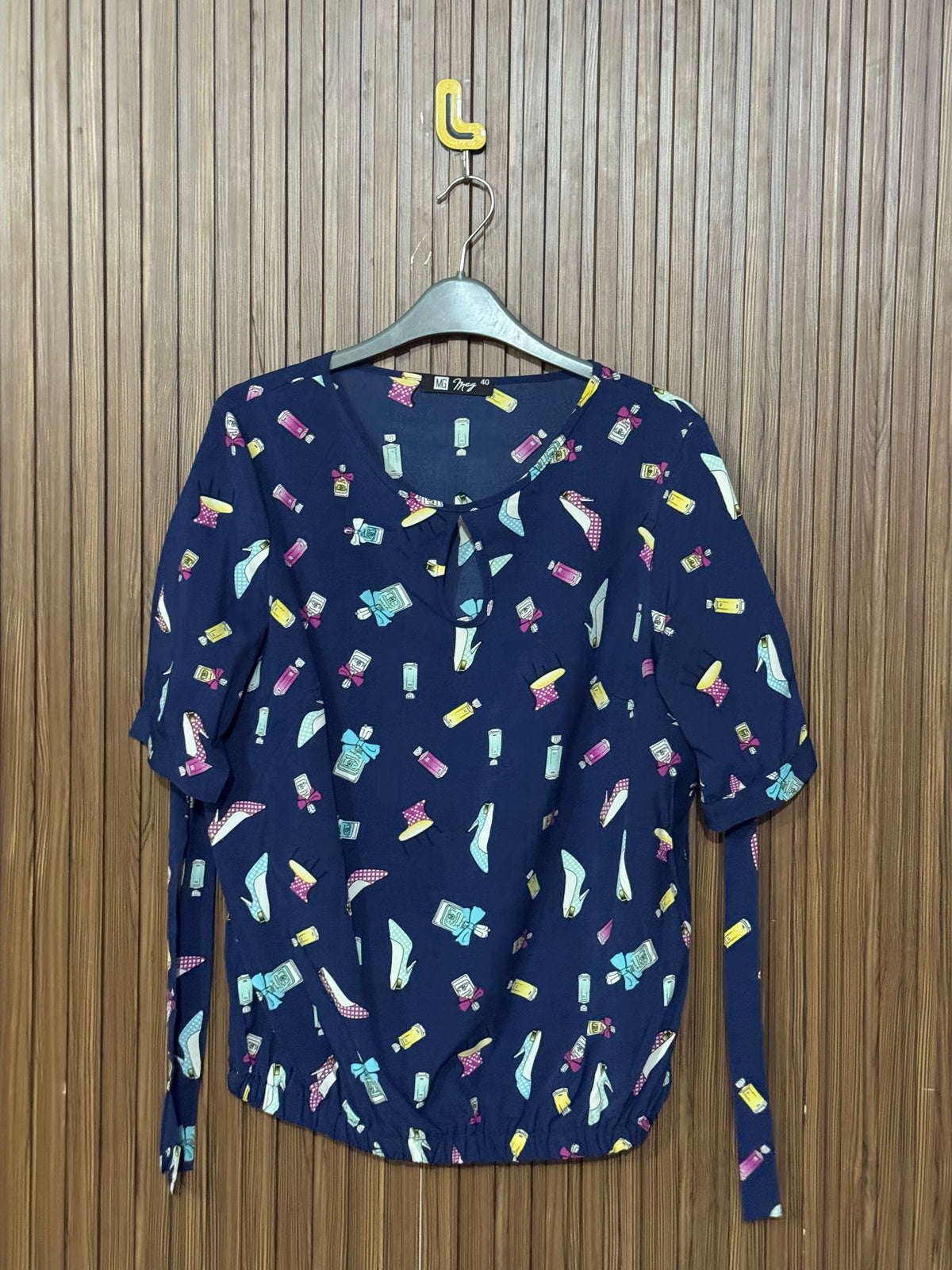 Chest 20 Length 23 Fabric Silk Crop Half Sleeves