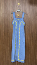 Blue Casual Long Top