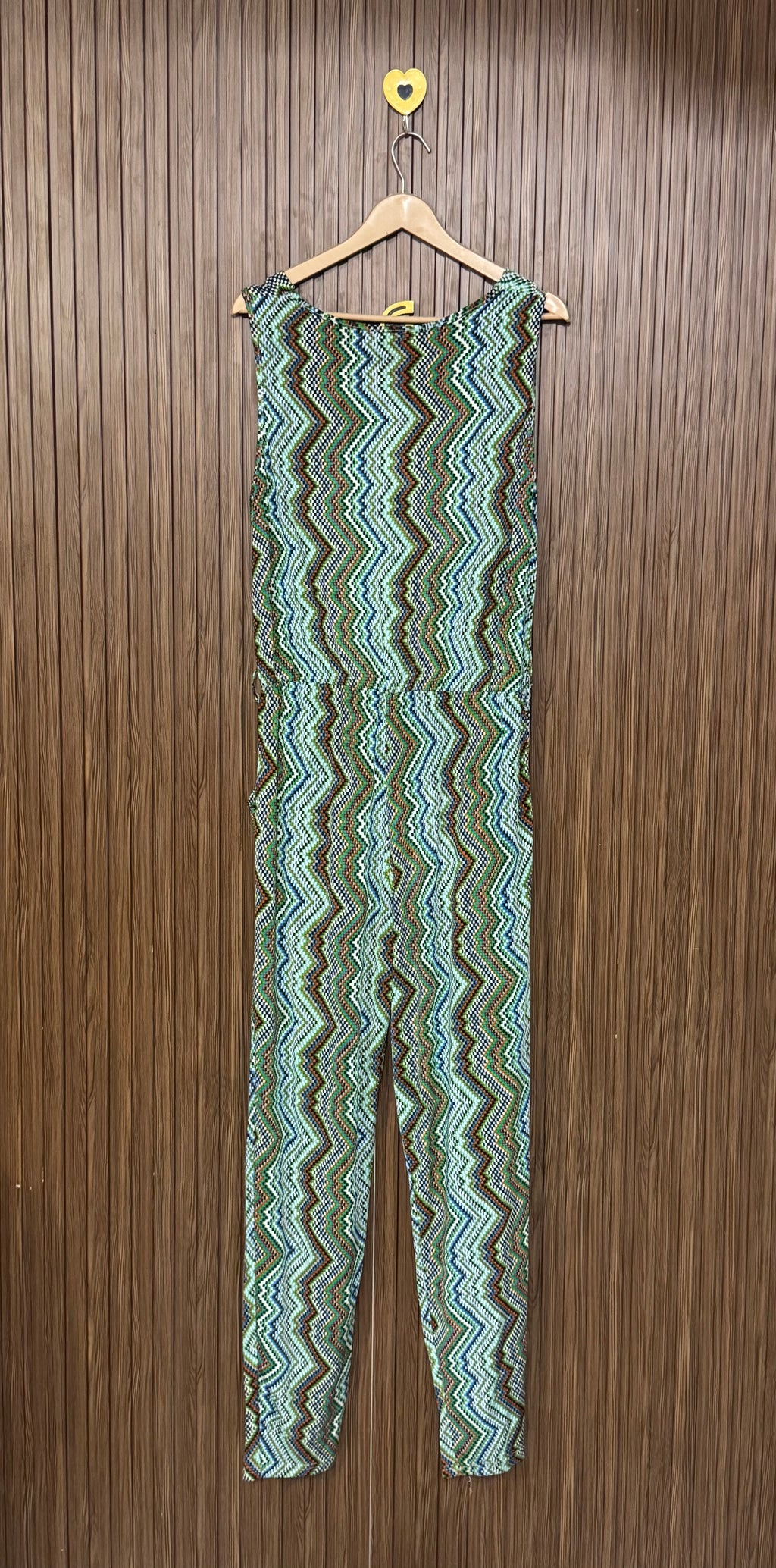 Green Printed Casual Jumpsuit