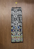 Waist 30 to 36 Length 44 Fabric Linen Black Printed