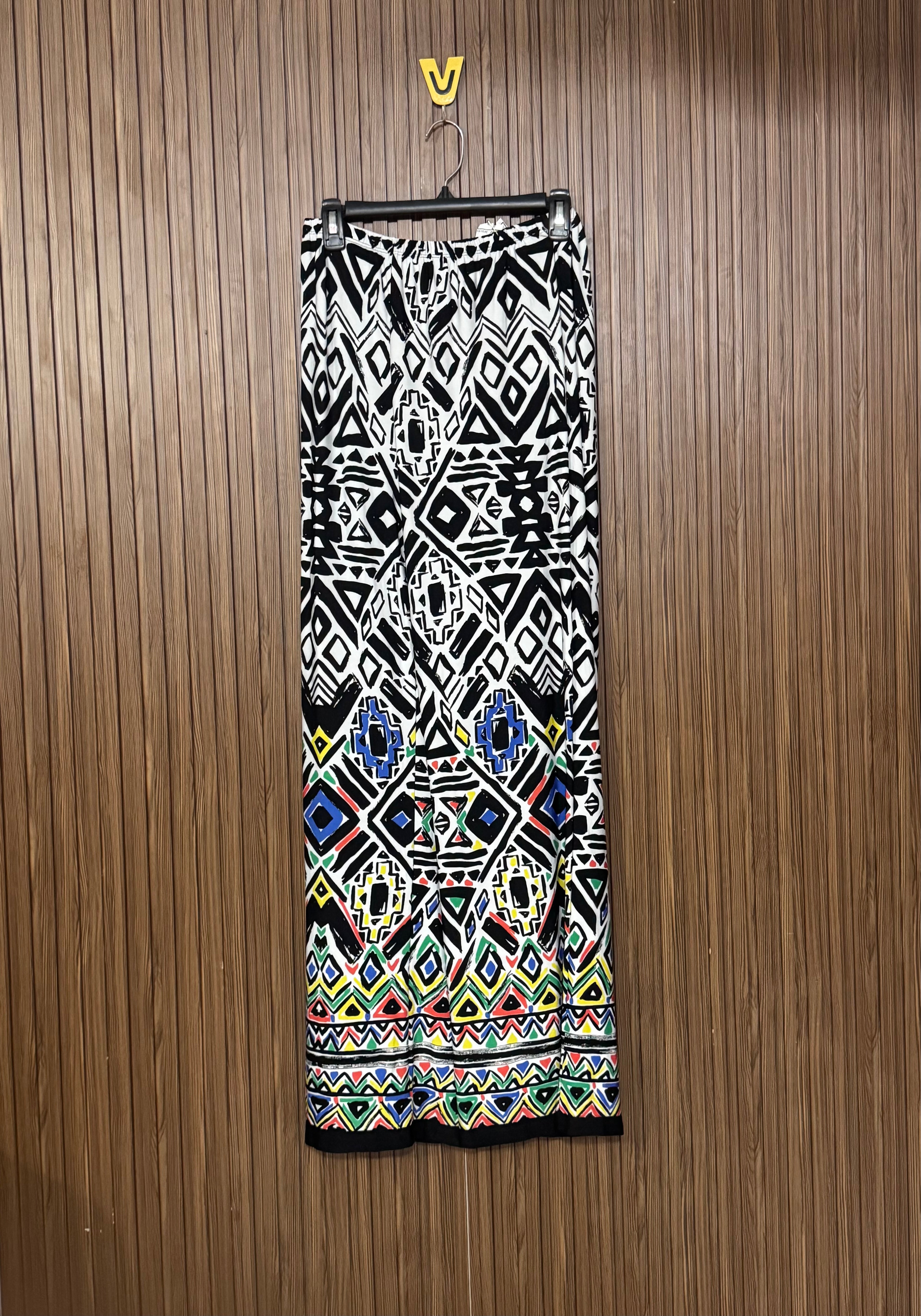 Waist 30 to 36 Length 44 Fabric Linen Black Printed