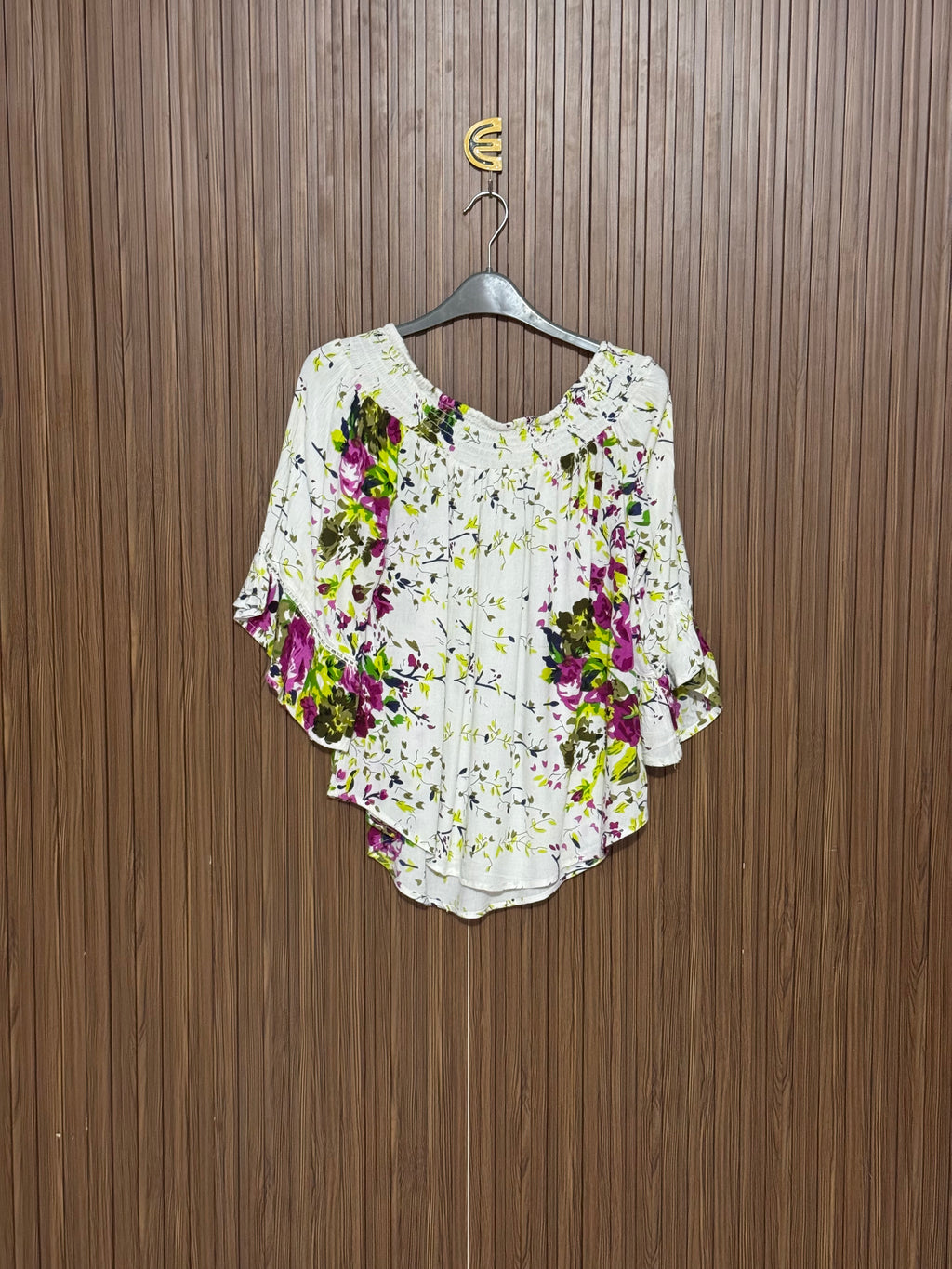 Chest 19 Length 24 Fabric Shifon Ruffle Top
