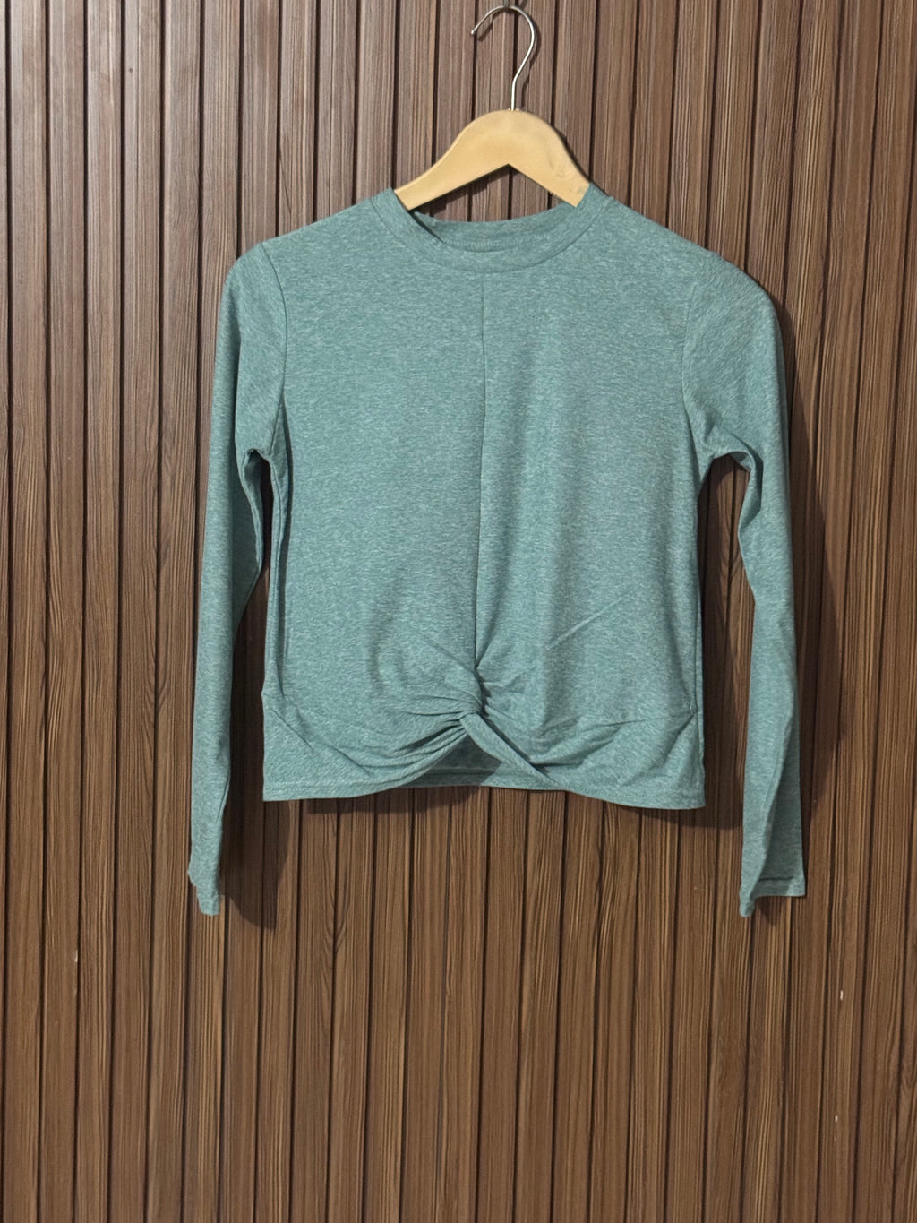 Plain Simple Full Sleeves Crop Top