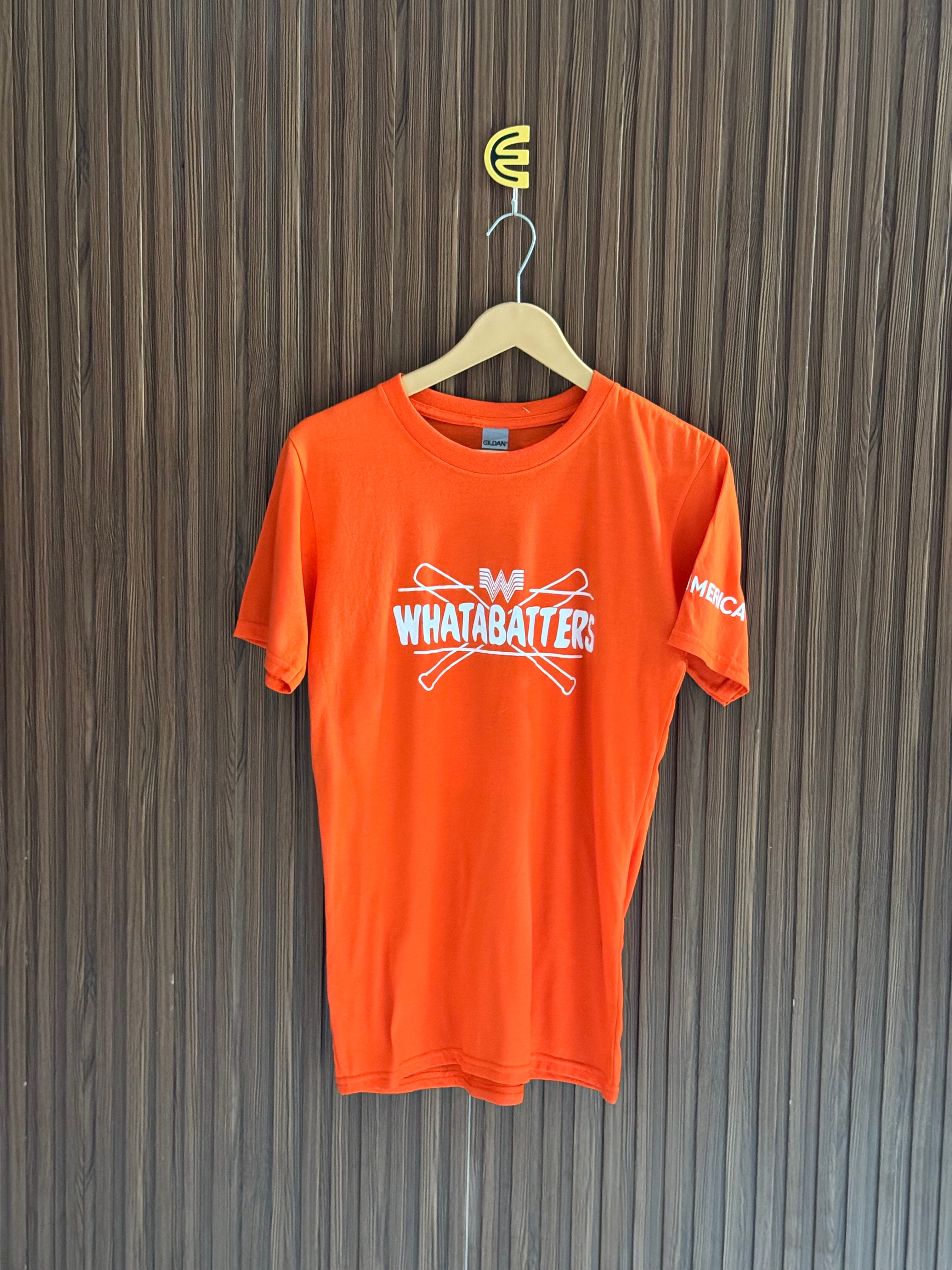 Orange Printed Crewneck T-Shirt