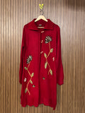 Chest 20 Length 37 Cute Knit Front Open