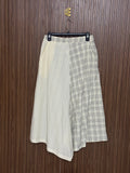 White Mixed Print Skirt