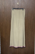 Waist 34 to 40 Length 49 Fabric jursey Beige Linen Skirt