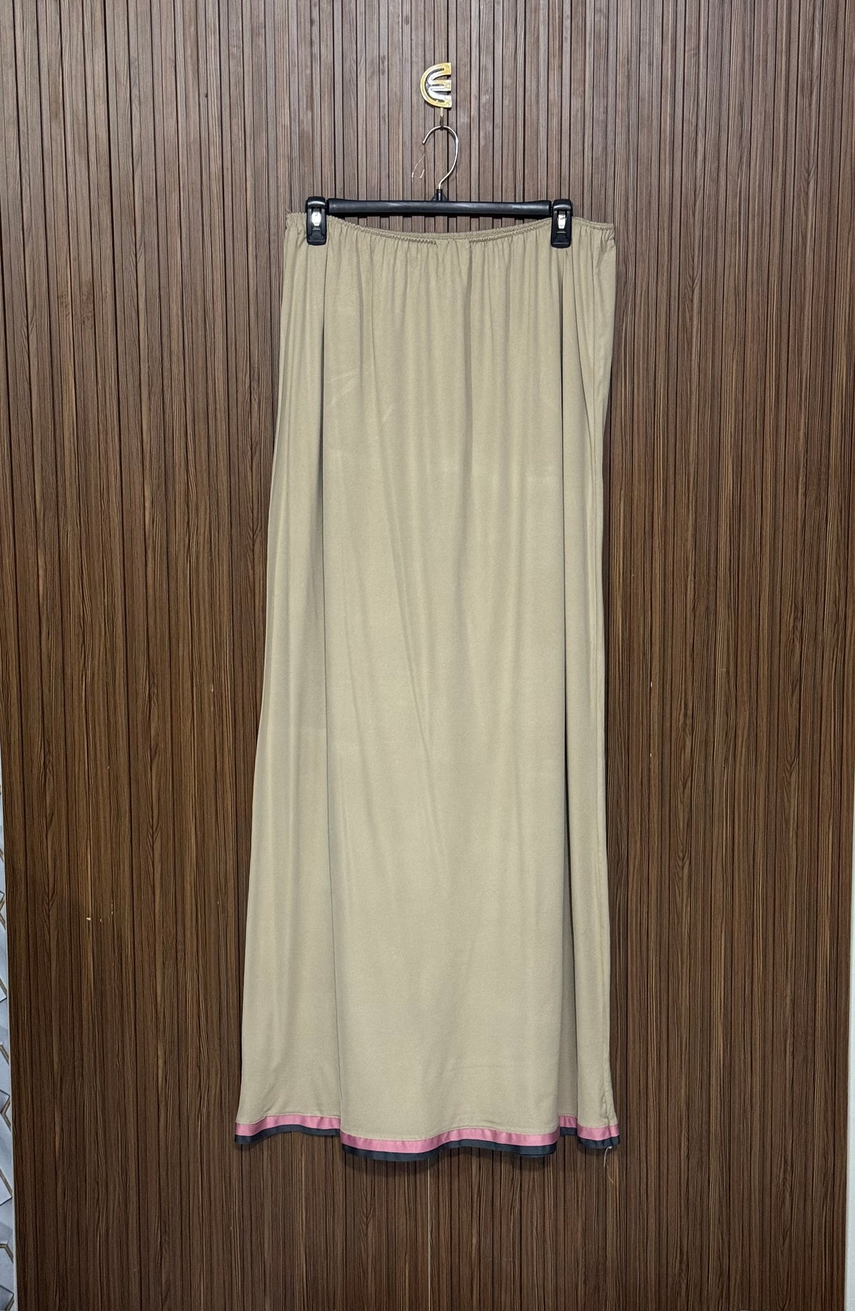 Waist 34 to 40 Length 49 Fabric jursey Beige Linen Skirt