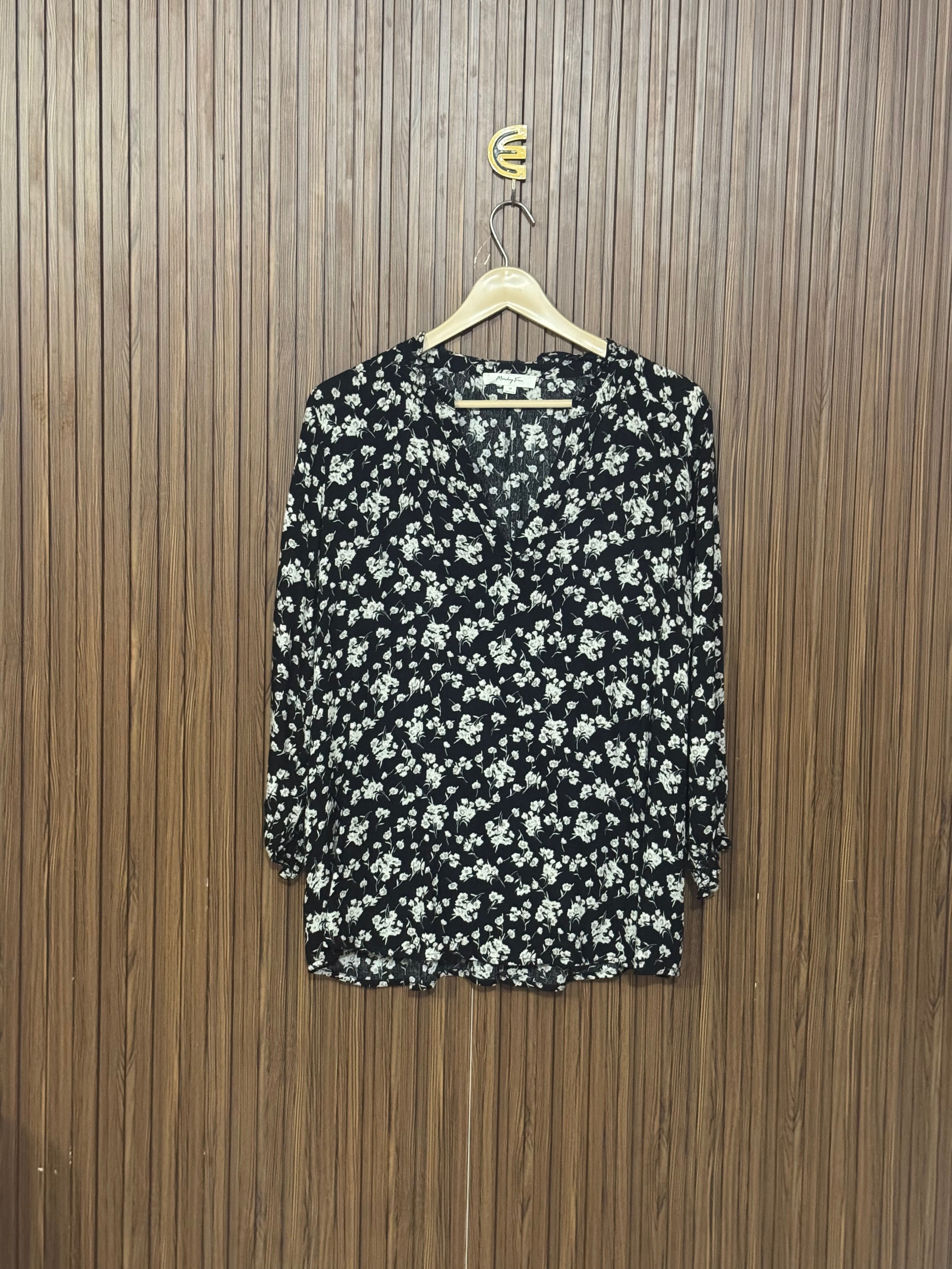 Chest 21 Length 28 Fabric Shifon Rib High Neck