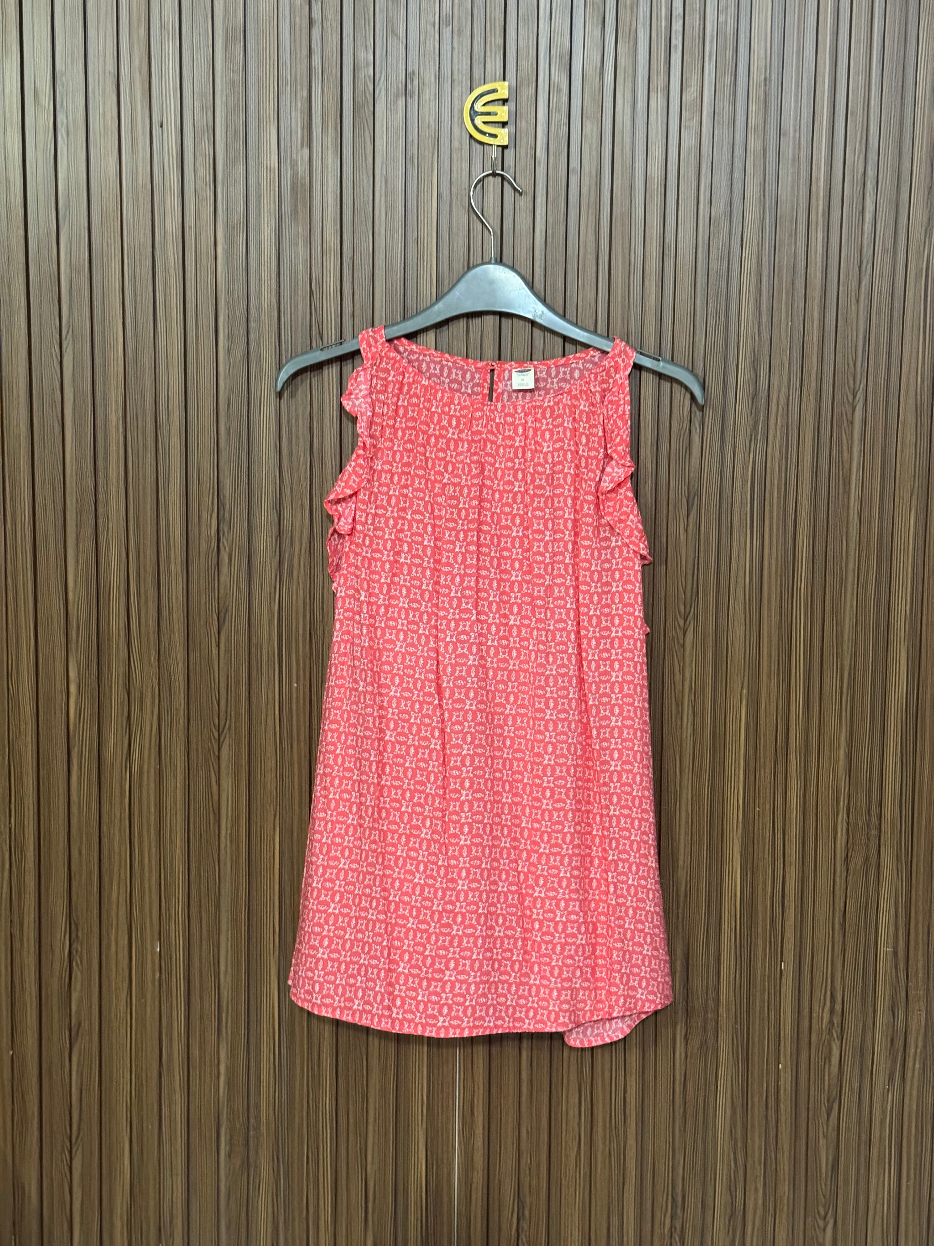Pink Geometric Printed Sleeveless Top