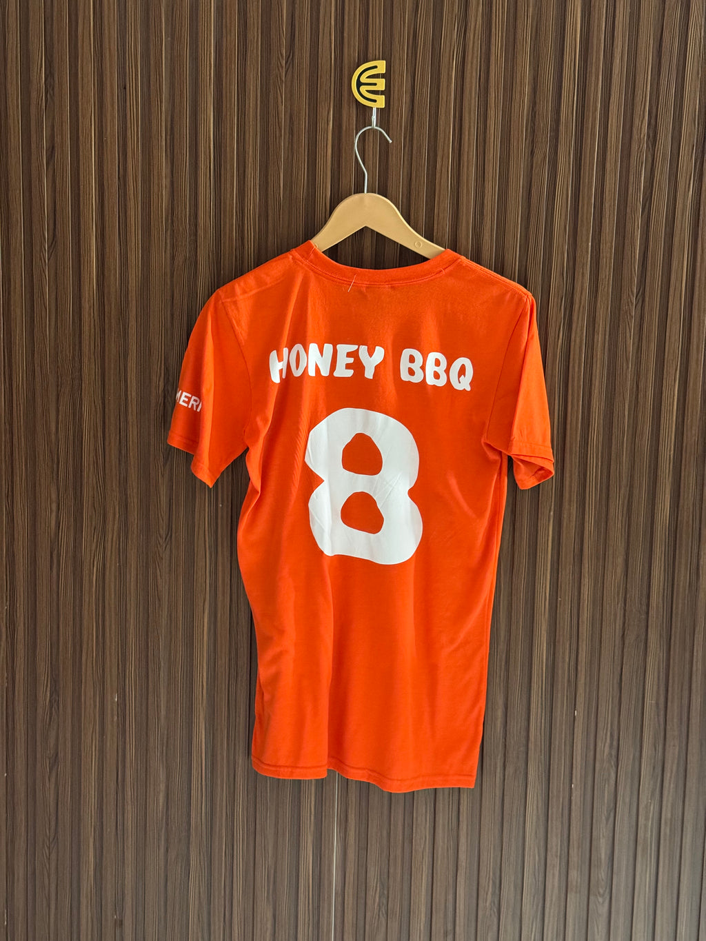 Orange Printed Crewneck T-Shirt