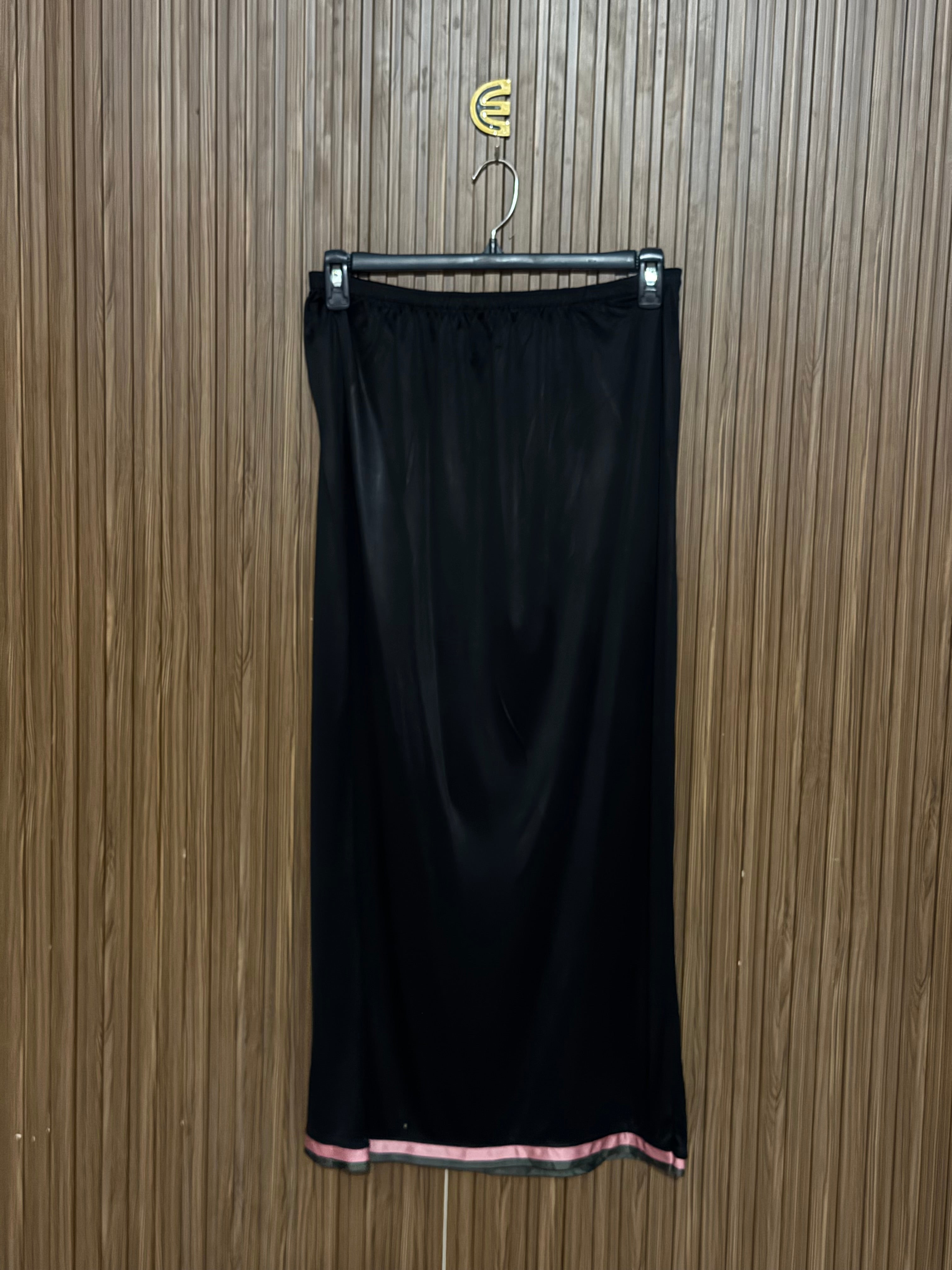 Classic Black Straight Maxi Skirt