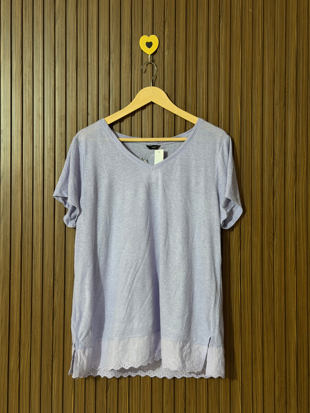 Soft Cotton V-Neck Half Sleeves Top